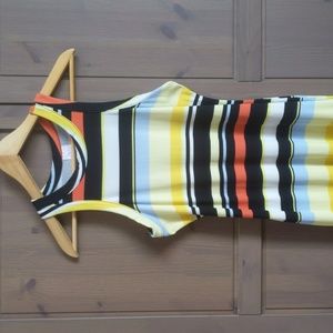 Striped bodycon midi dress